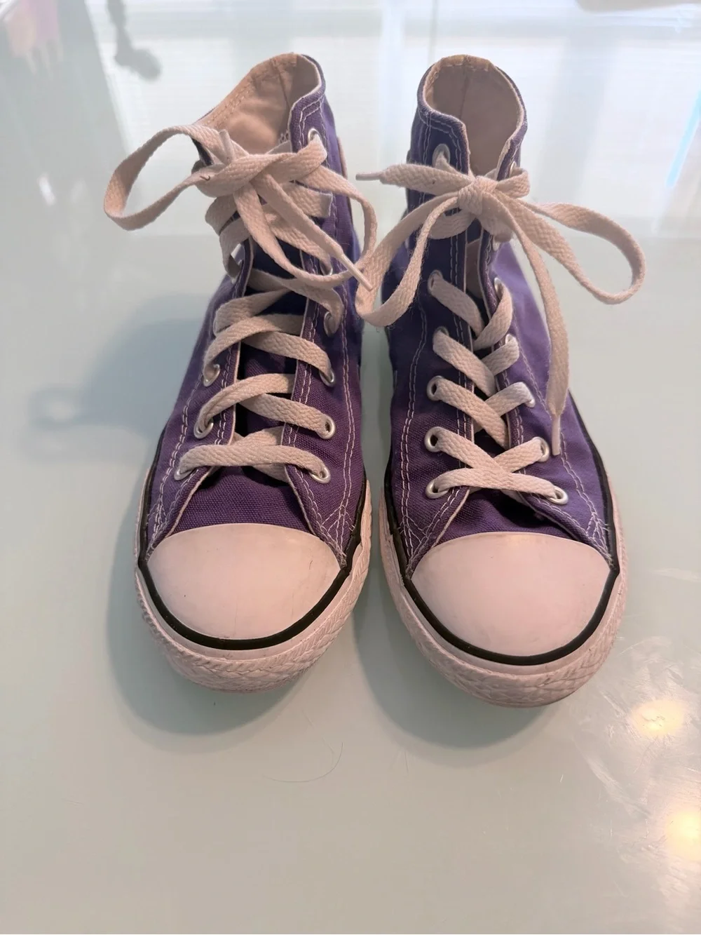 Converse High Top Sneaker - Purple & White